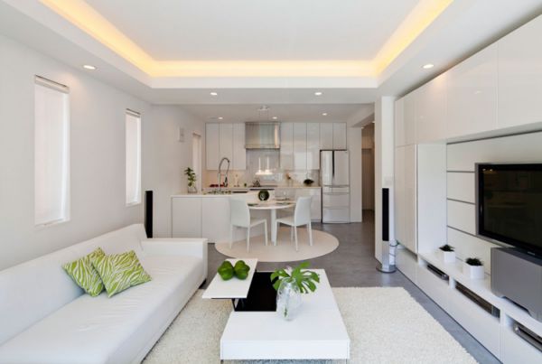 Thiết kế phòng khách liền bếp
