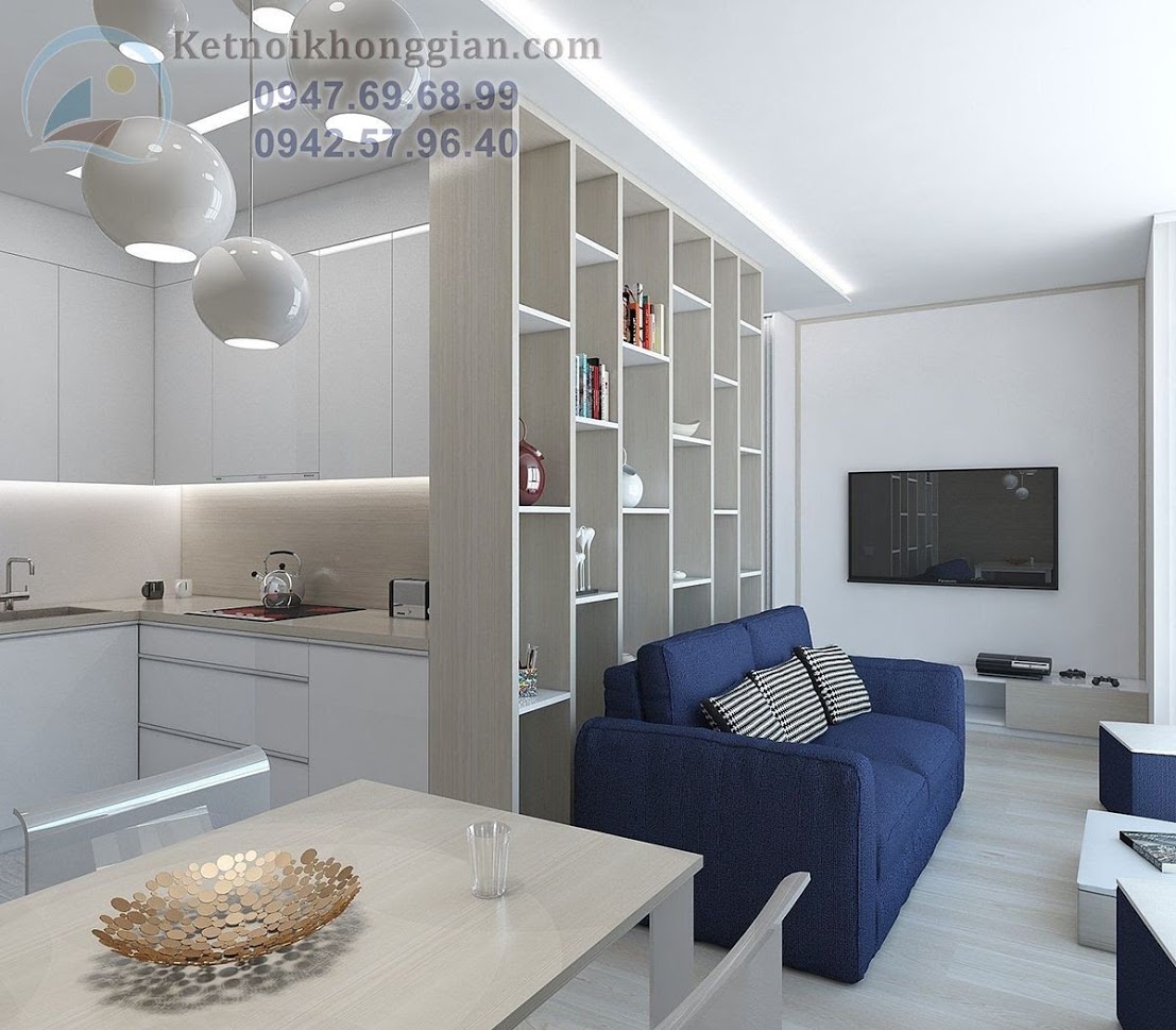 Mẫu nội thất căn hộ hiện đại 3 phòng ngủ 100m2